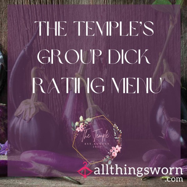 C*ck Rating Menu For The Goddess Temple