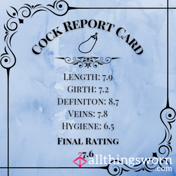 C*ck Or Pu**y Report Card