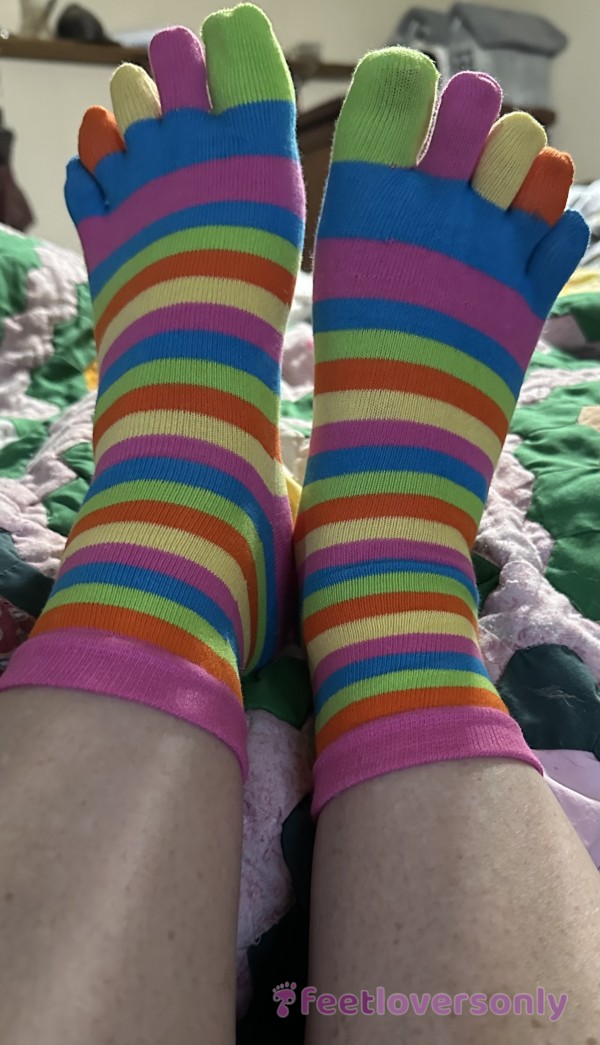 Colorful Toe Socks