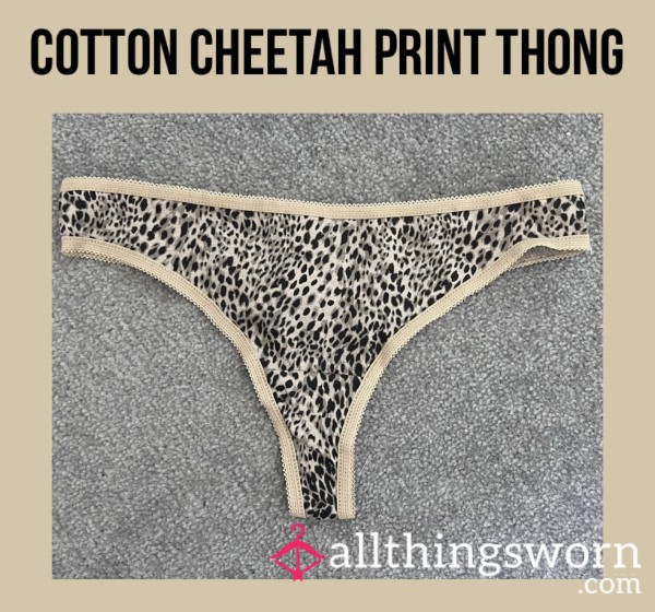 Cotton Cheetah Print Thong🐆