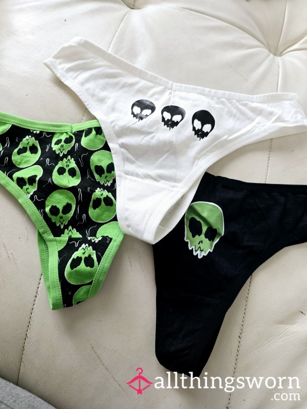 Cotton Halloween Print Thongs $30 Each With 24 Hr Wear & Shipping Included