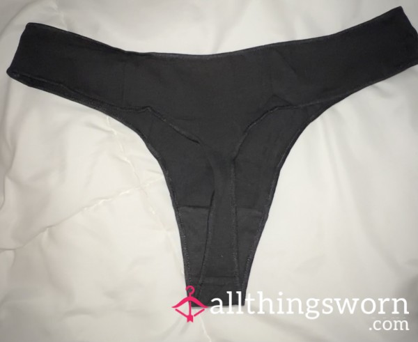 Cotton Thong S**Y Black 😍❤️ Cotton