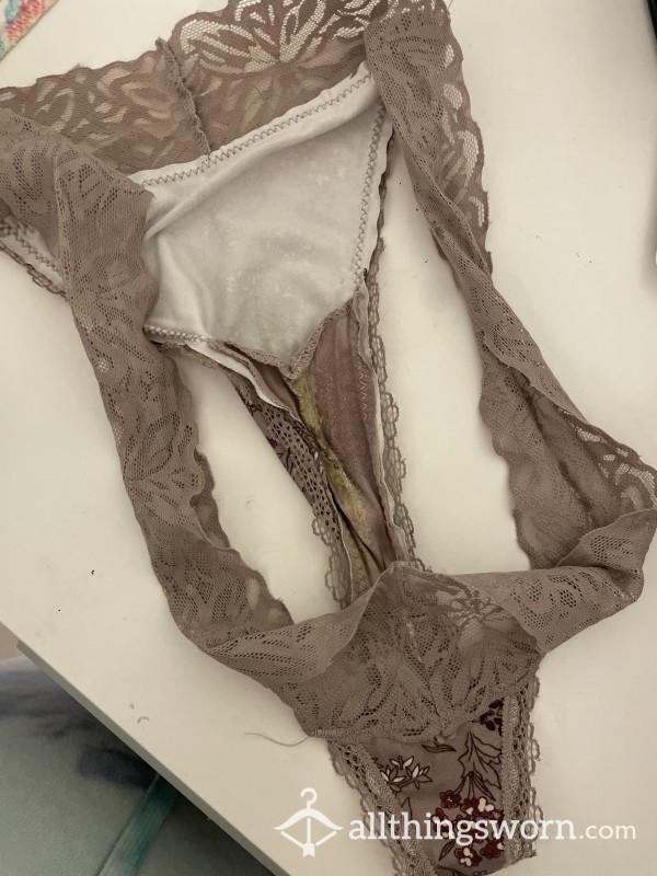 Creamy Pre-worn Thong