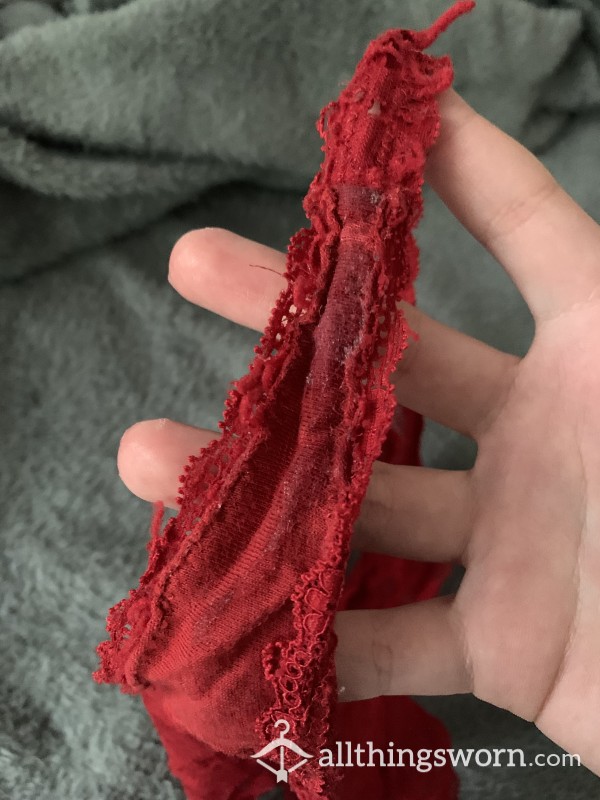 C*m Stained Red Asian Small Thong