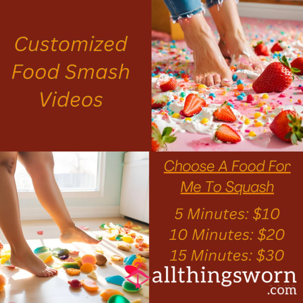 Customized Food Smash Videos