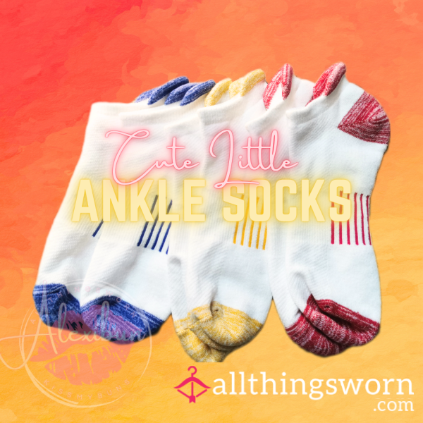 Cute Little White Ankle Socks - Pick A Pair! 3 Day Wear And International Shipping Included!