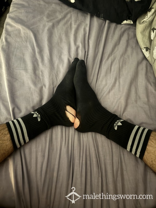 Destroyed Adidas Socks