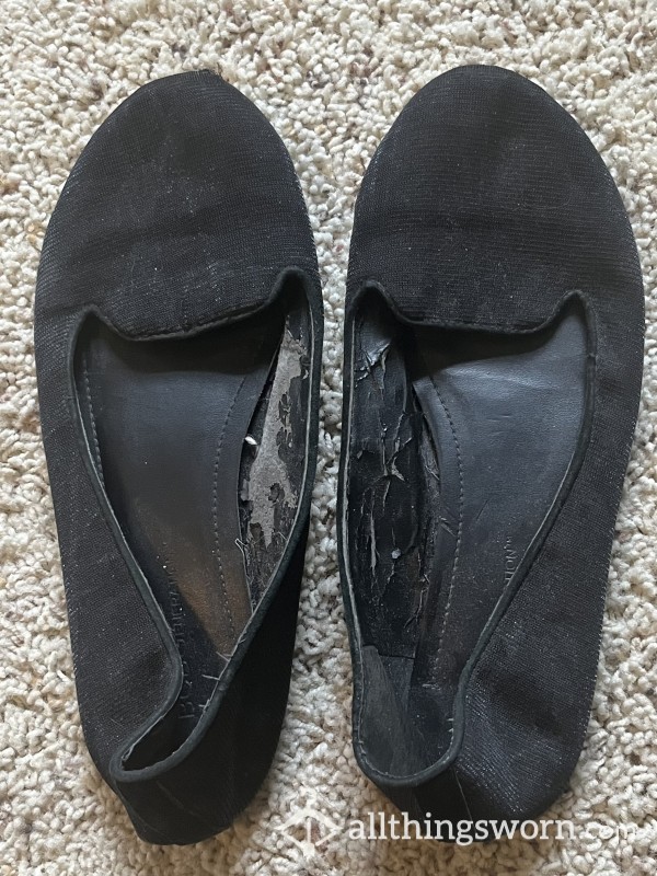 Destroyed Sparkly BCBG Flats - Only Worn Barefoot