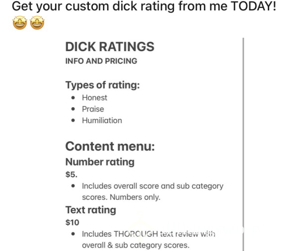 D*ck Ratings