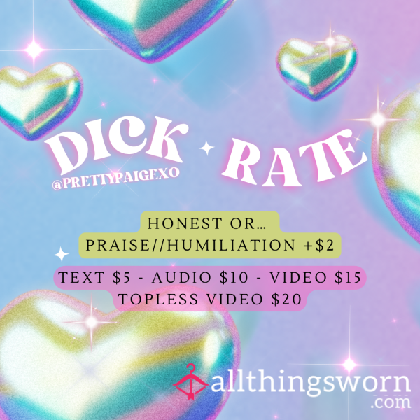 D*ck Rating 🍆🍤 Honest, Praise, Humiliation 😈 Text • Audio • Video