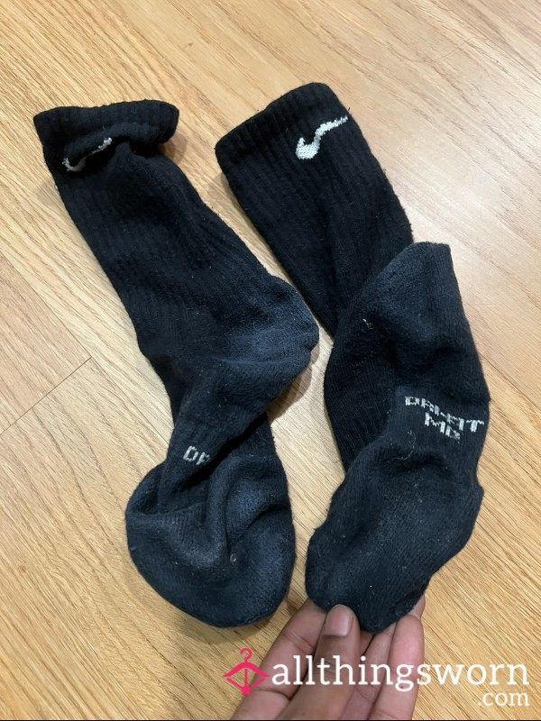 Dirty Black Nike Socks