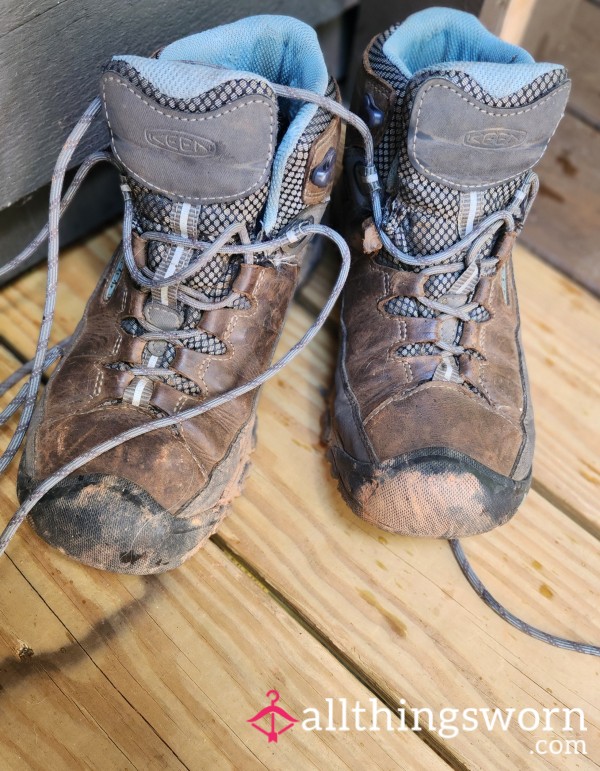 Dirty Busted Hiking Boots