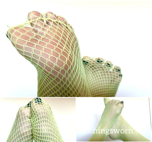 Dirty Fluro Fishnet Stockings/pantyhose 👣