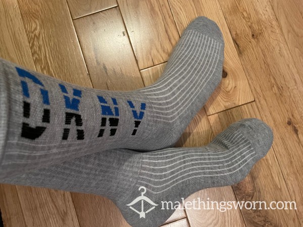 DKNY SPORT Grey Sports Ribbed Socks - Ready To Be Customised For You