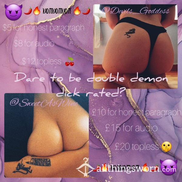 Double Demon D*ck Rating 😈🔥🌶 | Devils_Goddess | SweetAsWine