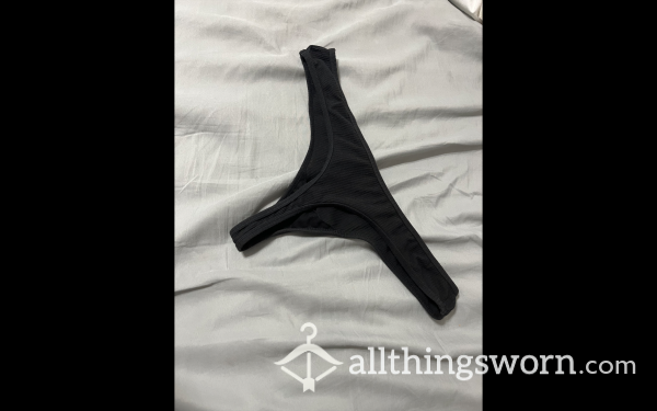 Everyday Black Thong