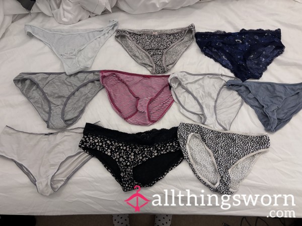 WORN EVERYDAY PANTIES - Range Of Sizes