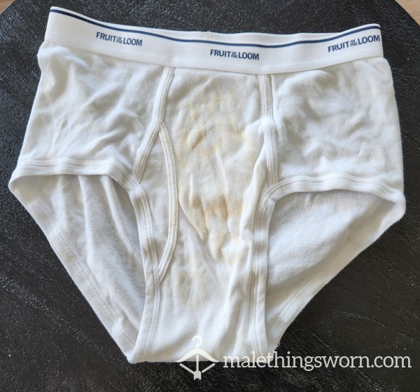 Filthy Fruit Of The Loom Tighty White Briefs