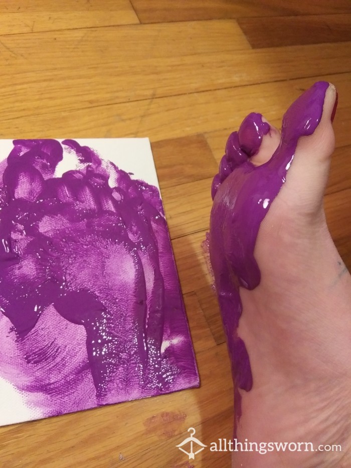 Finger Paint??? Psshh..Toe Painting IS IN. ? Canvas Painting, Photo Alb*m & Sock Bundle