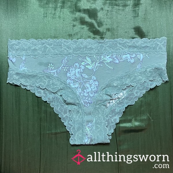 Flor*l Lacy Light Green Panties