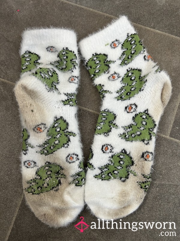 ✨🦖 Fluffy Dino Socks 🦖✨