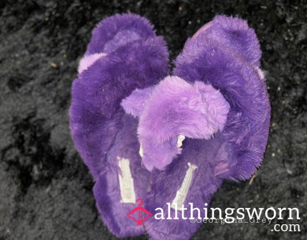 Fluffy Purple Slippers