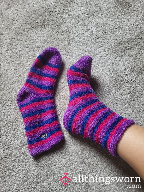 Fluffy Striped Socks 🌈