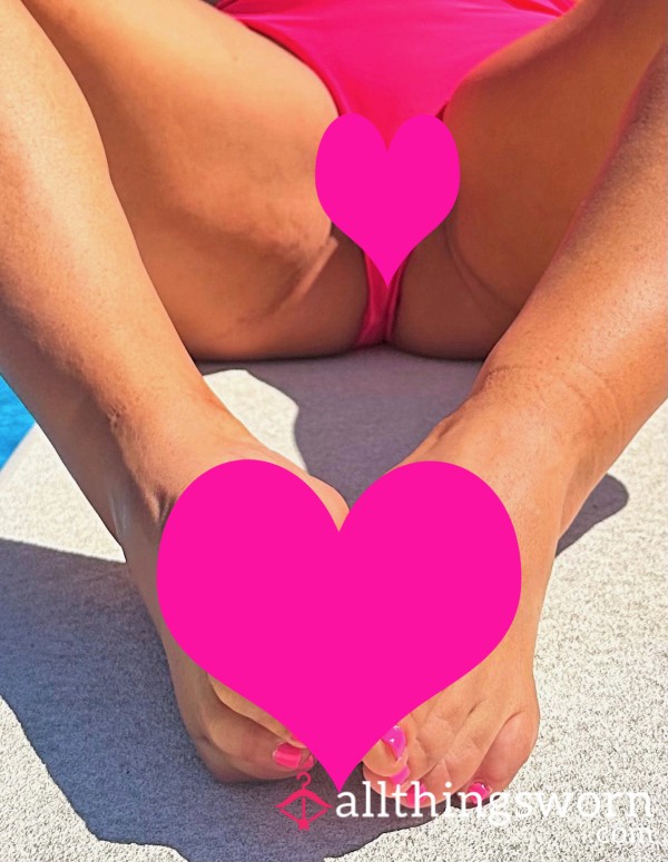 Foot Fun On A Pink Bikini P**l Day!!