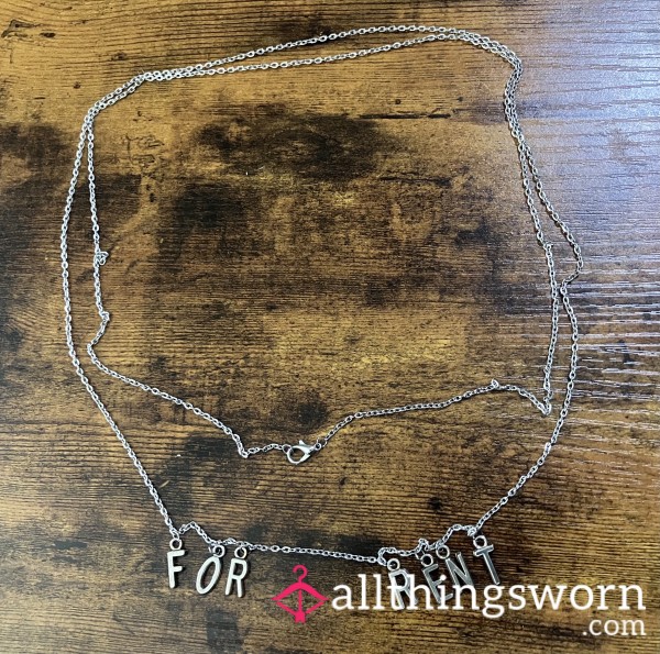 “For Rent” Necklace - US Shipping Included -