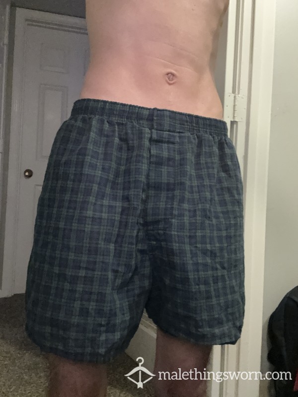 Found Green Hanes Plaid Boxers