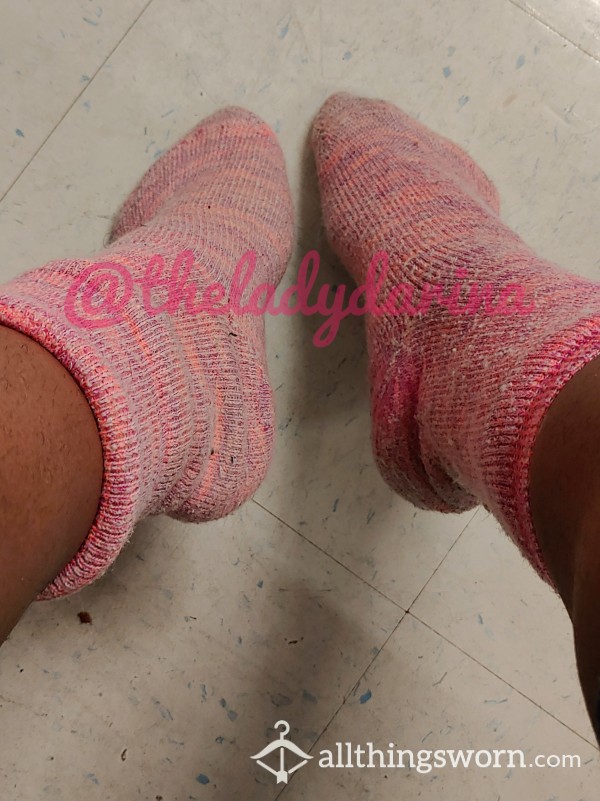 Fuzzy Pink Socks