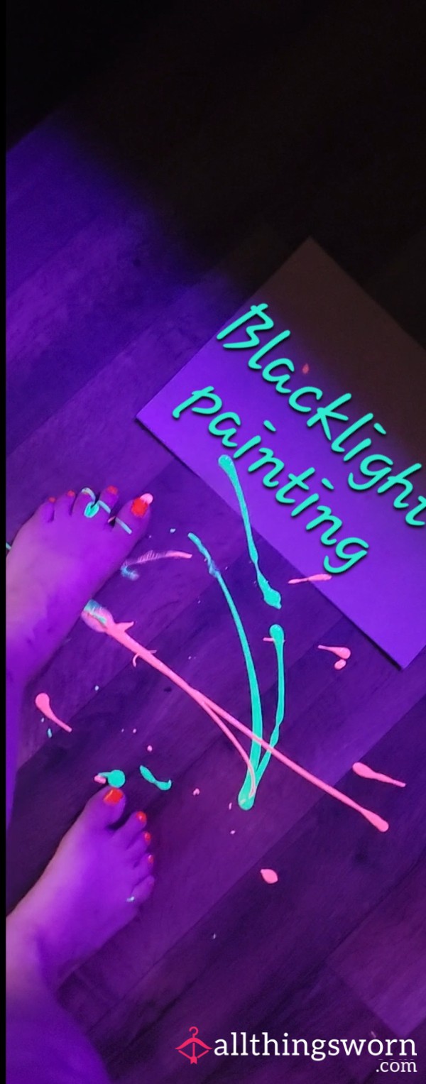 Glow Painting With S**y Feet 💦 (Dirty Audio Included)