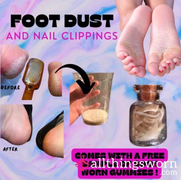 Goddess Foot Dust And Nail Clippings😍🥵