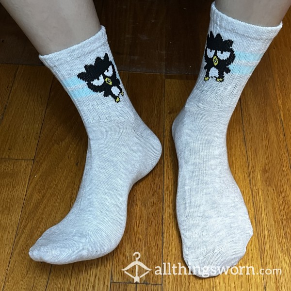 Gray Batzmaru Crew Socks