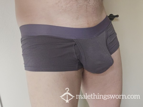 Gray Boxer Briefs With Pouch