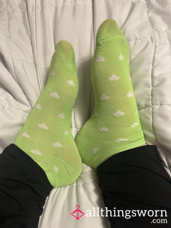 Green Heart Socks