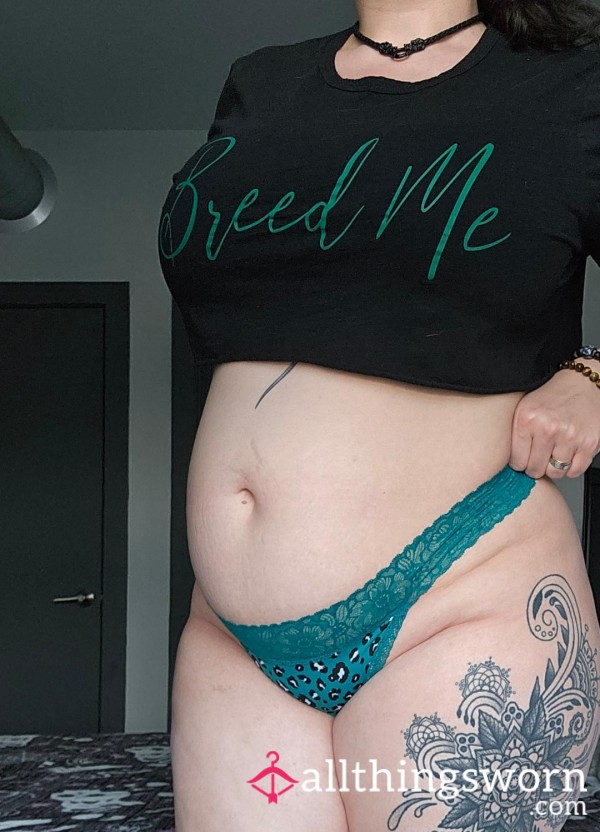 Green Silky Pregnant Thong Panties