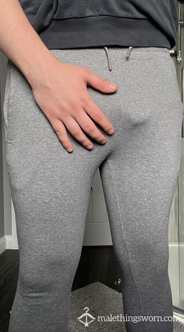 Grey Gymshark Skinny Jogger Bottoms, S