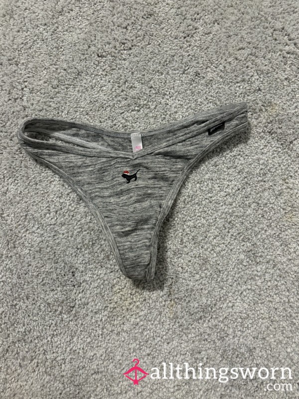 Grey Holiday Thong