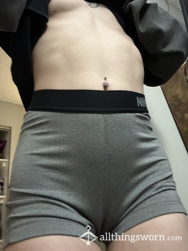 Grey Nike Spandex Running Shorts