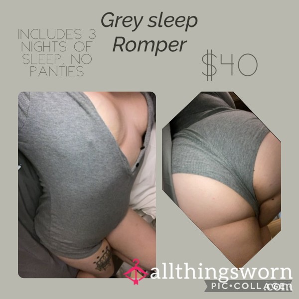 Grey Sleep Romper