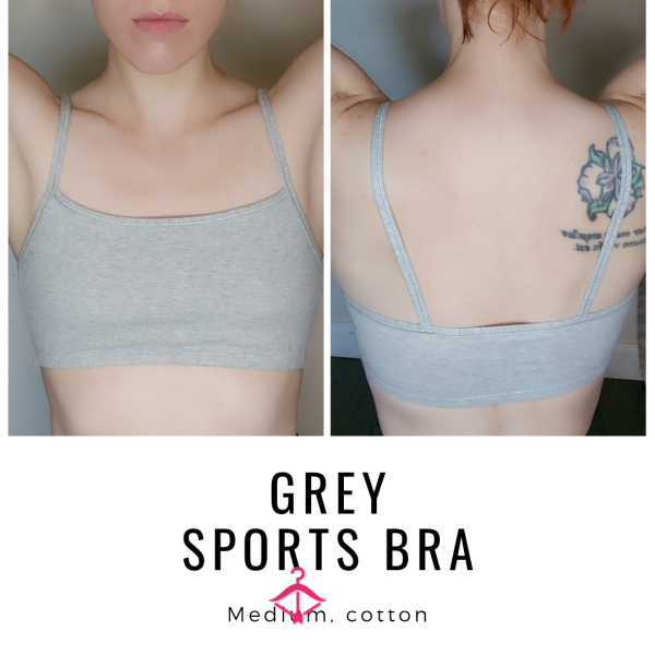 GREY SPORTS BRA