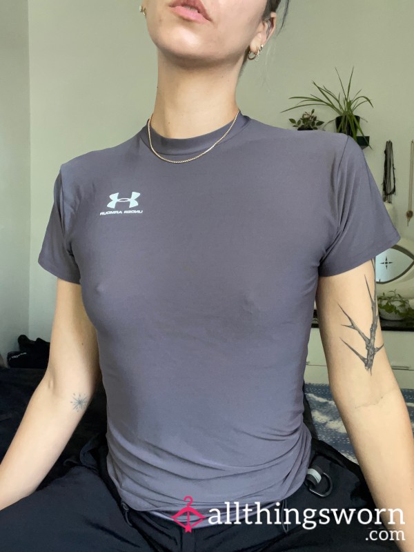 Grey Under Armour Workout Shirt