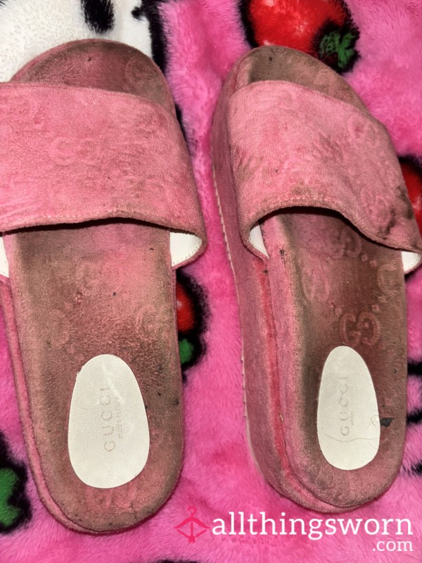 Gucci Pink Slides