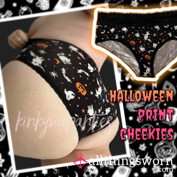 Halloween Print Cotton Panties - Includes 48-hour Wear & U.S. Shipping