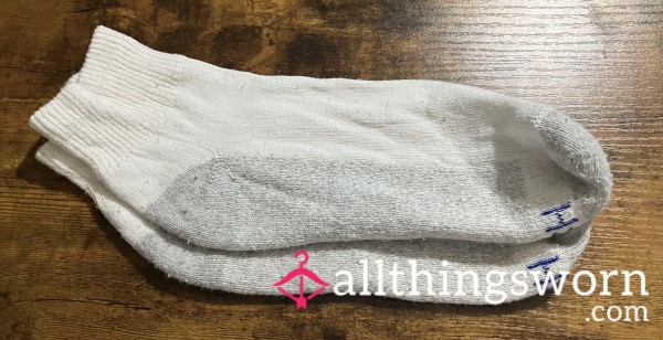 Hanes Boys White & Gray Socks - Includes US Shipping & 24 Hr Wear