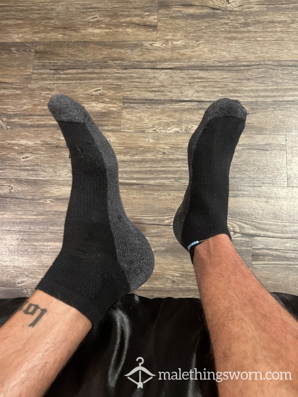 Hanes Sweaty Black Ankle Socks