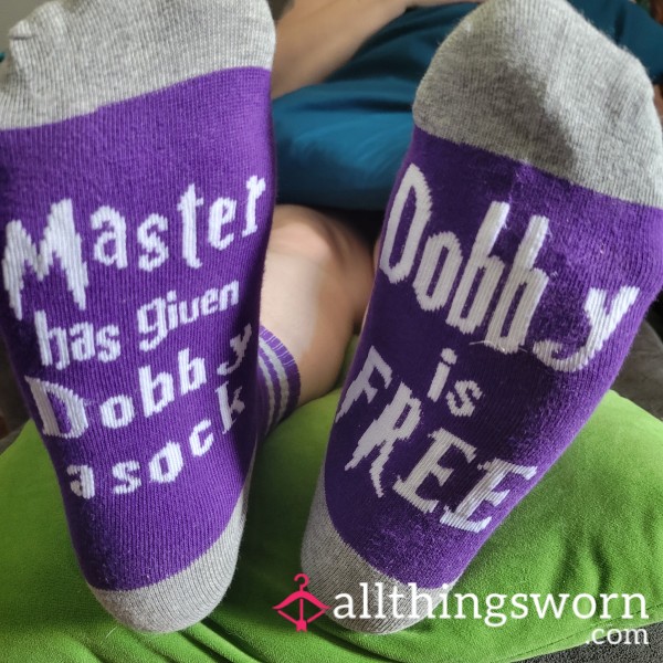 Harry Potter "Dobby Is Free" Crew Socks