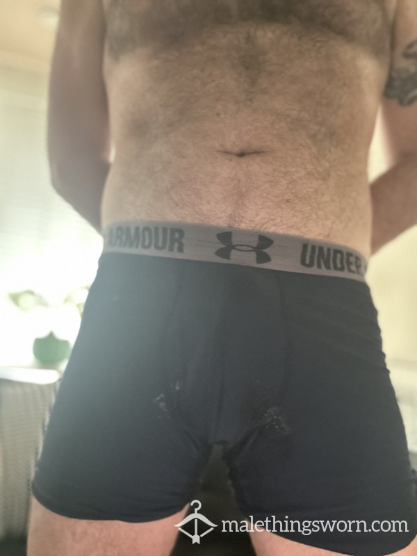 Heavily Cum Stained Under Armour Spandex Shorts