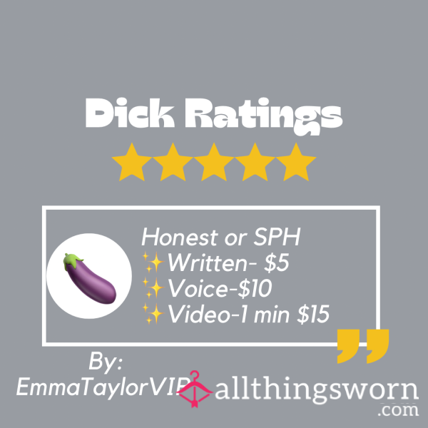 Here’s Your Chance For Dick Ratings🍆